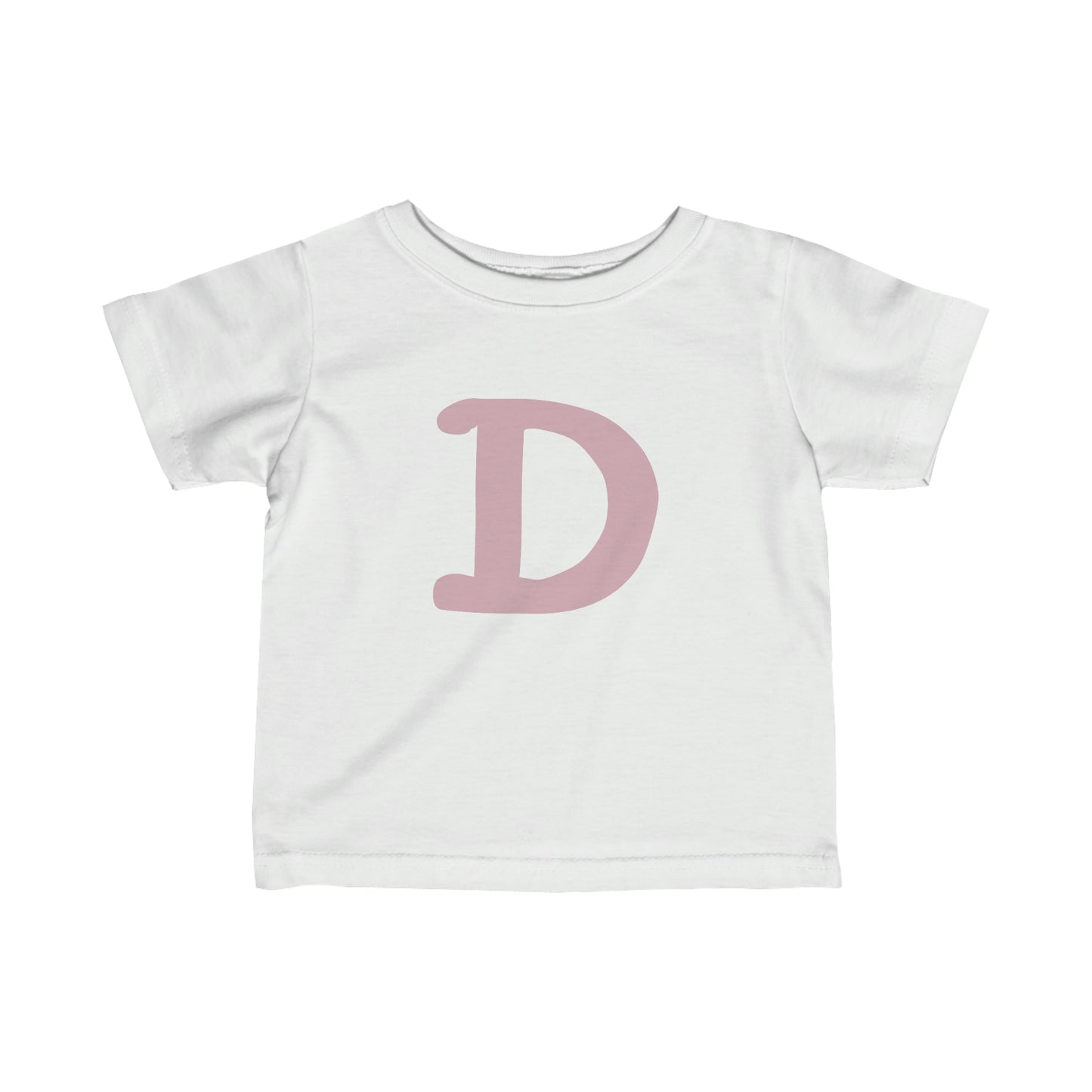 Detroit 'Old French D' T-Shirt (Pink Full Body Outline) |  Infant Short Sleeve