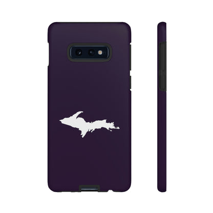 Michigan Upper Peninsula Tough Phone Case (Blackcurrant w/ UP Outline) | Samsung & Pixel Android