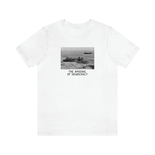 Detroit 'The Arsenal of Democracy' T-Shirt (w/ Willow Run B-24 Liberators) | Unisex Standard Fit