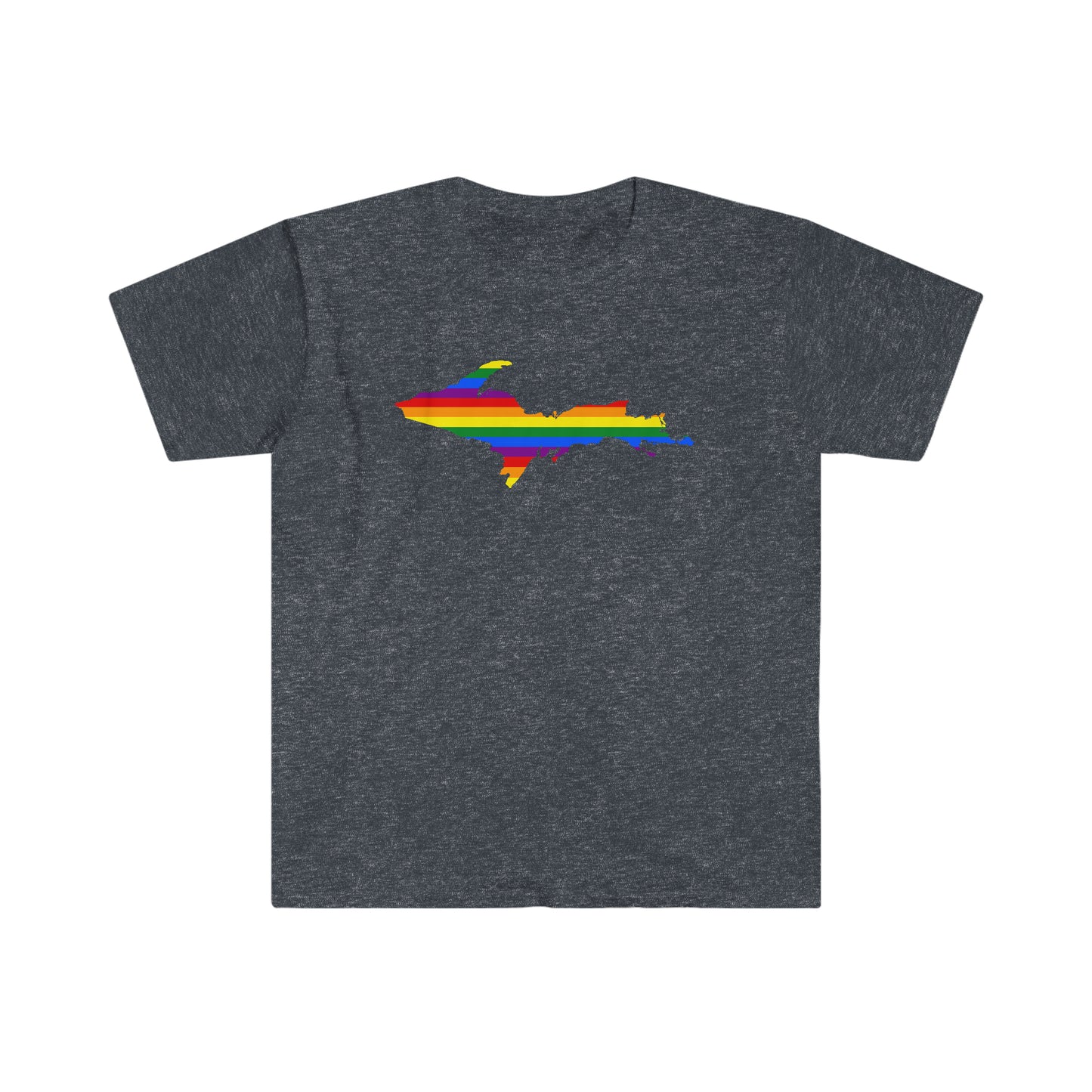 Michigan Upper Peninsula T-Shirt (w/ UP Pride Flag Outline) | Unisex Budget