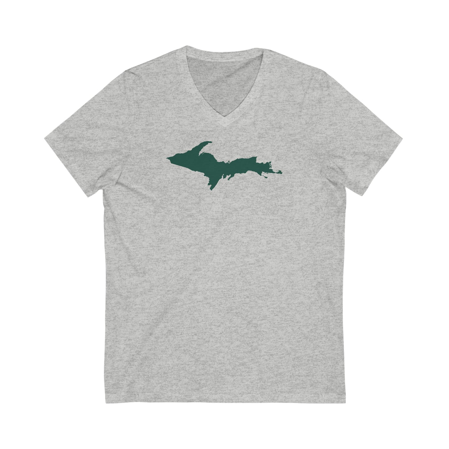 Michigan Upper Peninsula T-Shirt (w/ Green UP Outline) | Unisex V-Neck