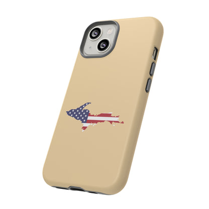 Michigan Upper Peninsula Tough Phone Case (Maple Color w/ UP USA Outline) | Apple iPhone