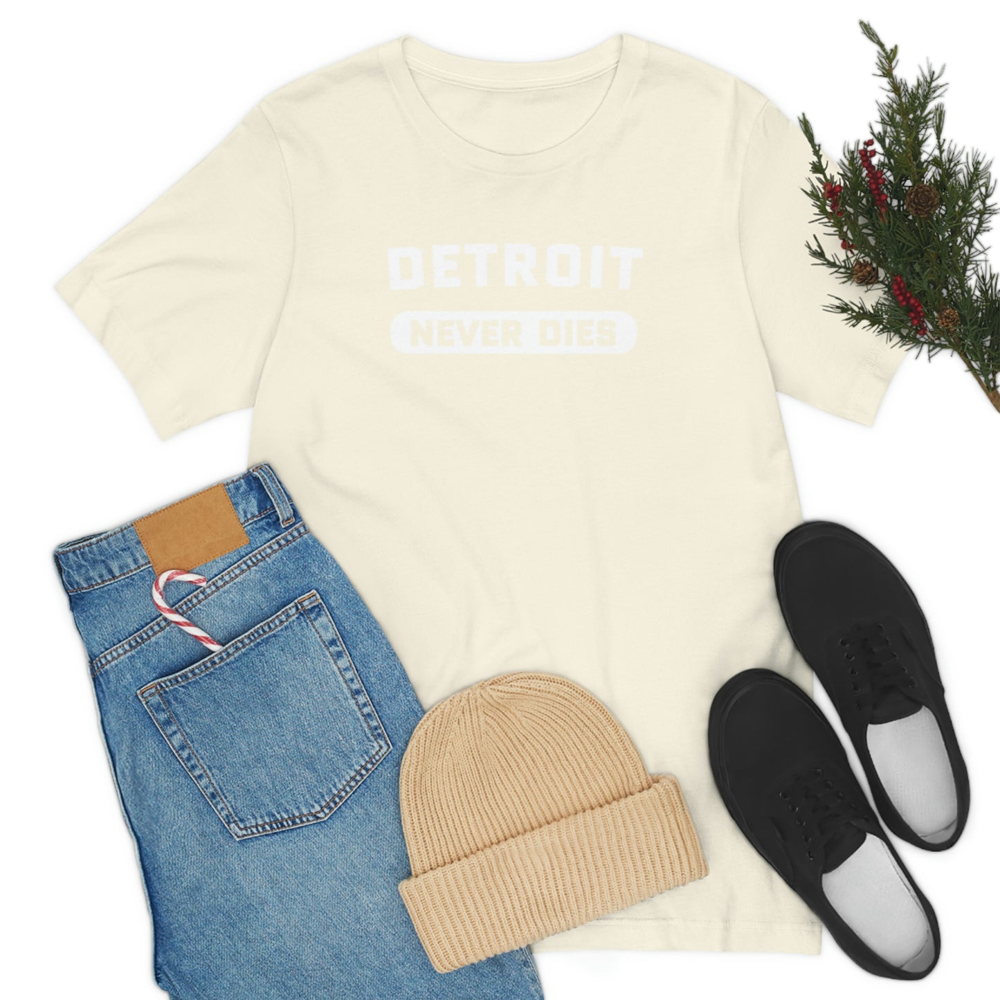 'Detroit Never Dies' T-Shirt | Unisex Standard Fit