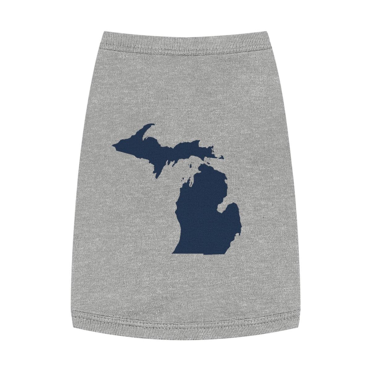 Michigan Outline Pet Tank Top | Navy Color - Circumspice Michigan