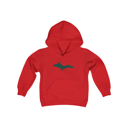 Michigan Upper Peninsula Hoodie (w/ Green UP Outline)| Unisex Youth