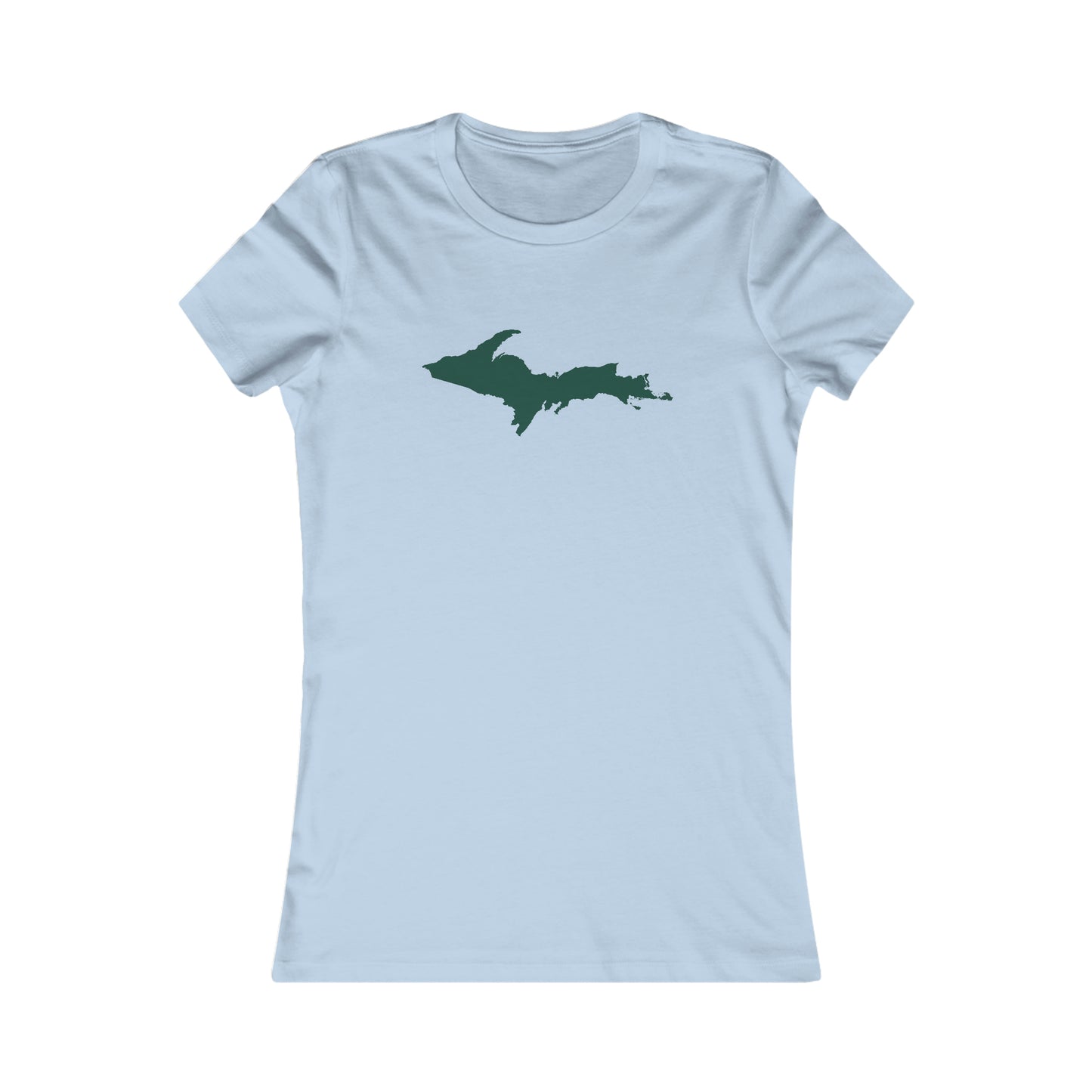 Michigan Upper Peninsula T-Shirt (w/ Green UP Outline) | Women's Slim Fit