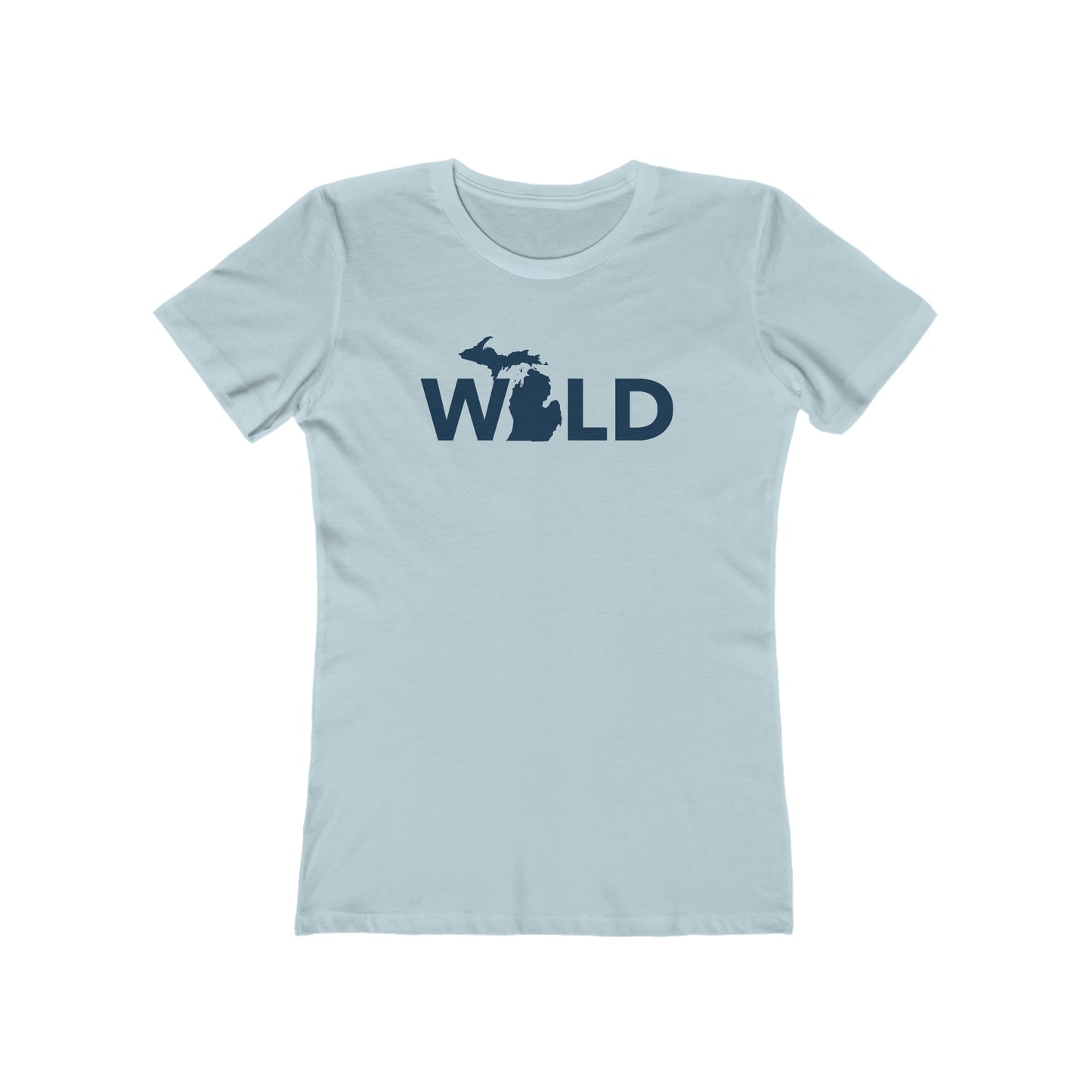 Michigan 'Wild' T-Shirt (Geometric Sans Font) | Women's Boyfriend Cut