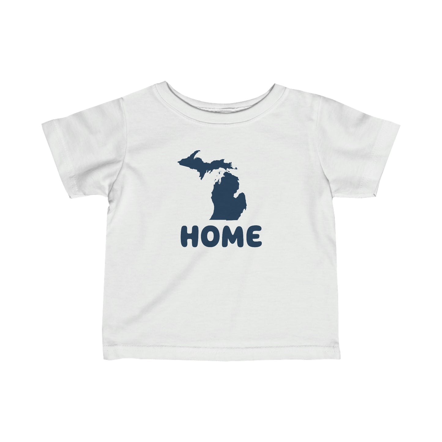 Michigan 'Home' T-Shirt (Rounded Children's Font) |  Infant Short Sleeve