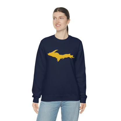 Michigan Upper Peninsula Sweatshirt (w/ Gold UP Outline) | Unisex Standard