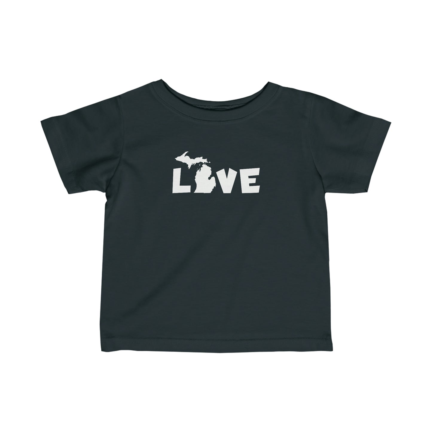 Michigan 'Love' T-Shirt (Whimsical Sans Font) |  Infant Short Sleeve