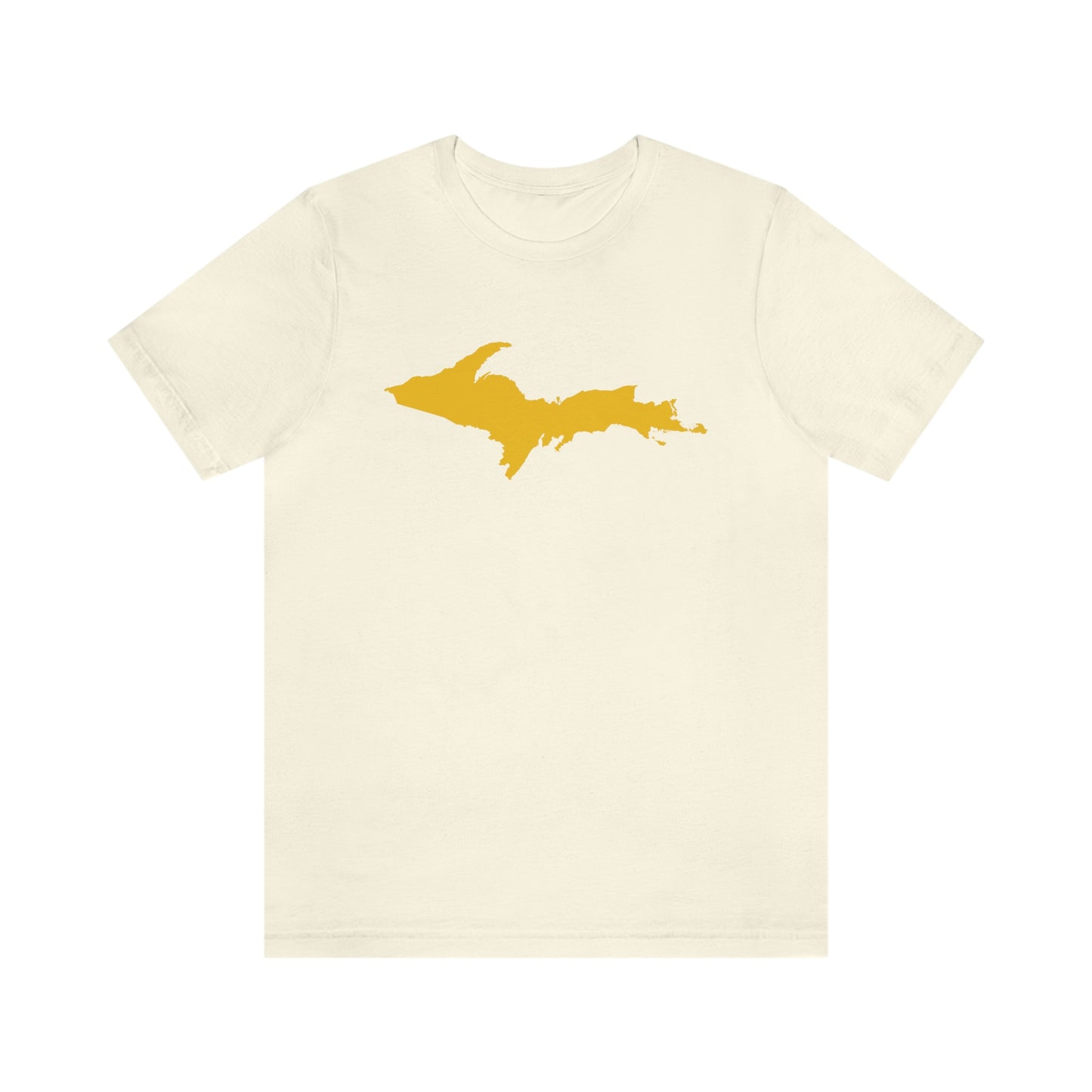 Michigan Upper Peninsula T-Shirt (w/ Gold UP Outline) | Unisex Standard Fit