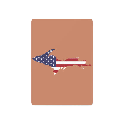 Michigan Upper Peninsula Poker Cards (Copper Color w/ UP USA Flag Outline)