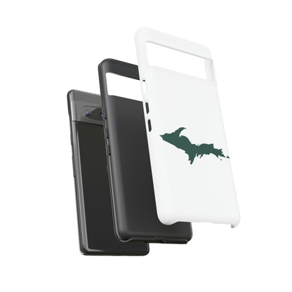 Michigan Upper Peninsula Tough Phone Case (w/ Green UP Outline) | Samsung & Pixel Android