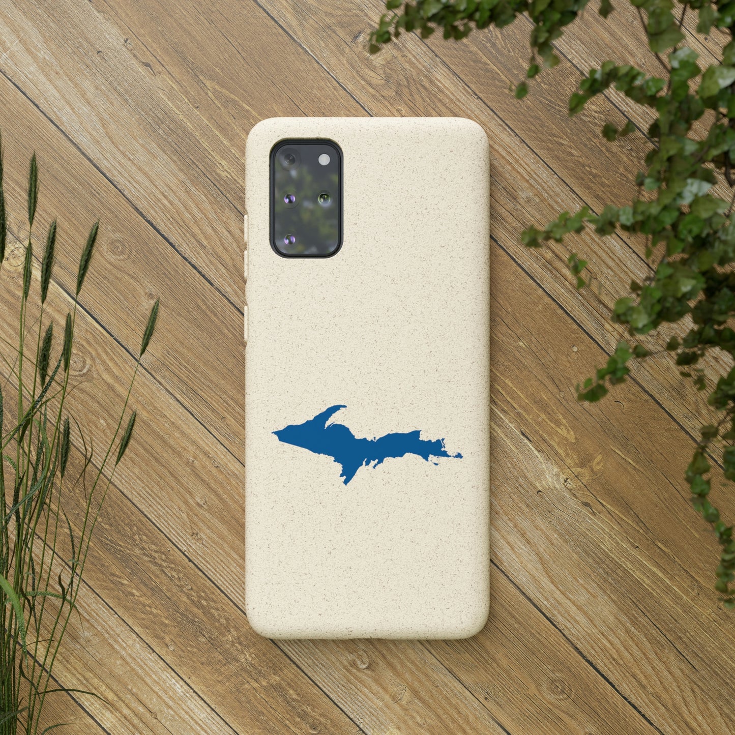 Michigan Upper Peninsula Biodegradable Phone Cases (w/ Azure UP Outline) | Samsung Android