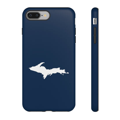 Michigan Upper Peninsula Tough Phone Case (Navy w/ UP Outline) | Apple iPhone