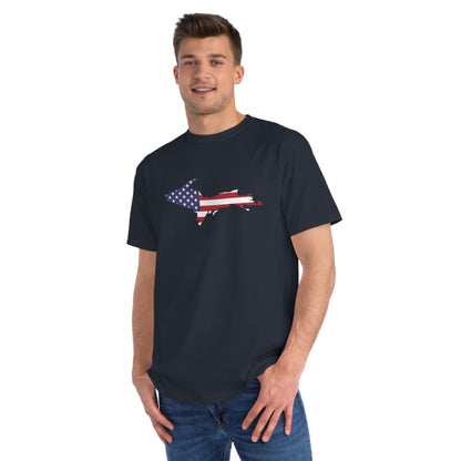 Michigan Upper Peninsula T-Shirt (w/ UP USA Flag Outline) | Organic Unisex