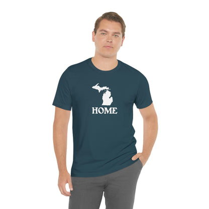 Michigan 'Home' T-Shirt (Woodcut Font) | Unisex Standard Fit