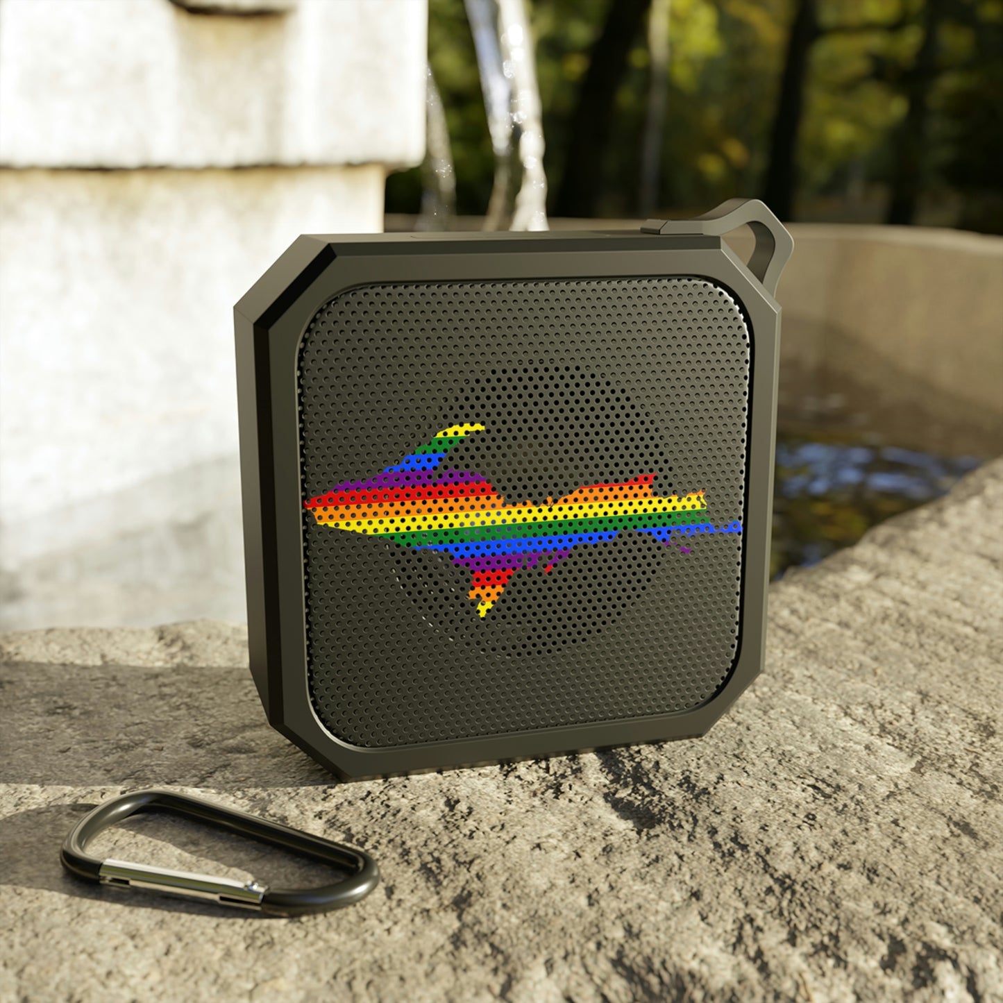 Michigan Upper Peninsula Portable Bluetooth Speaker (w/ UP Pride Flag Outline)