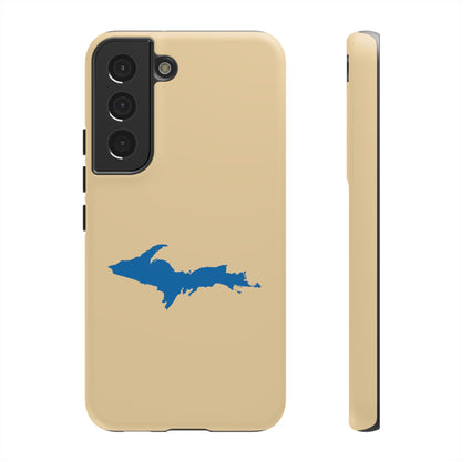 Michigan Upper Peninsula Tough Phone Case (Maple Color w/ Azure UP Outline) | Samsung & Pixel Android