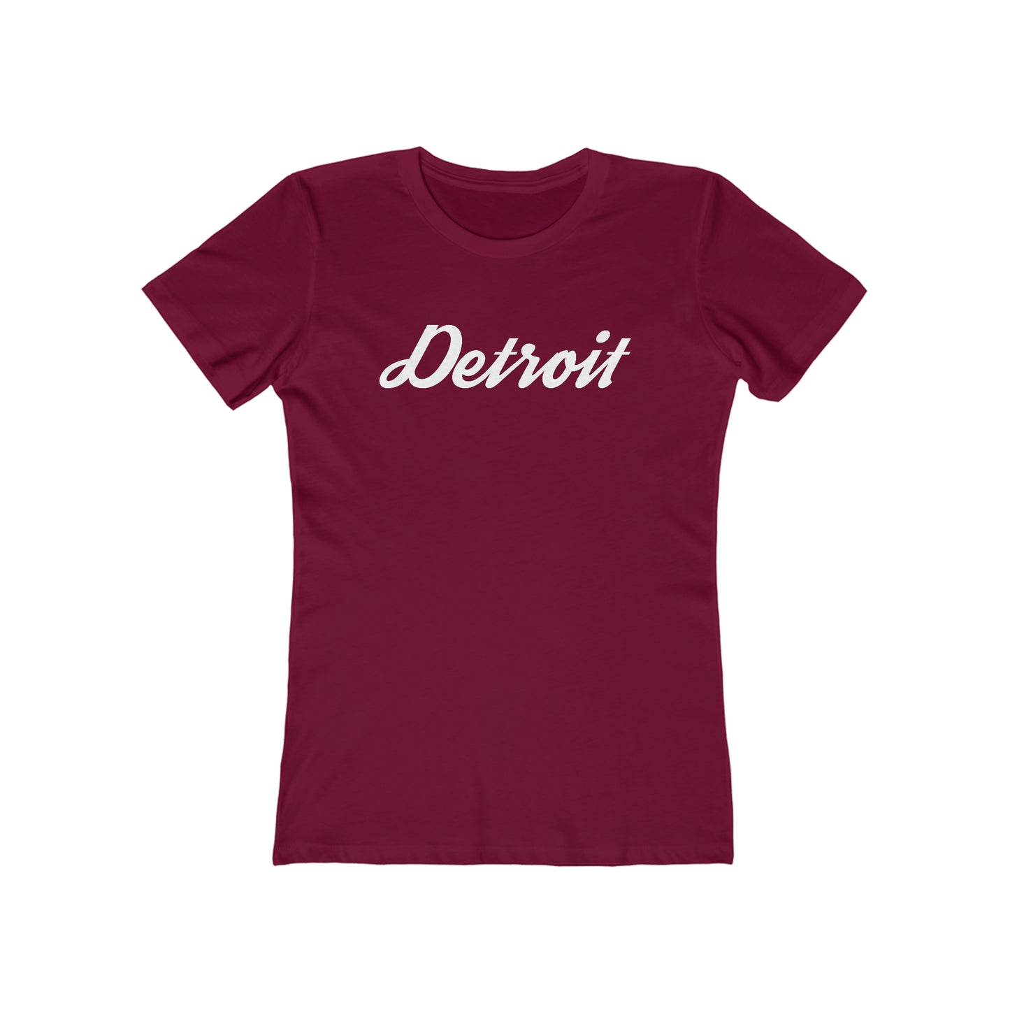 Detroit' T-Shirt (Retro Script Font) | Women's Boyfriend Cut