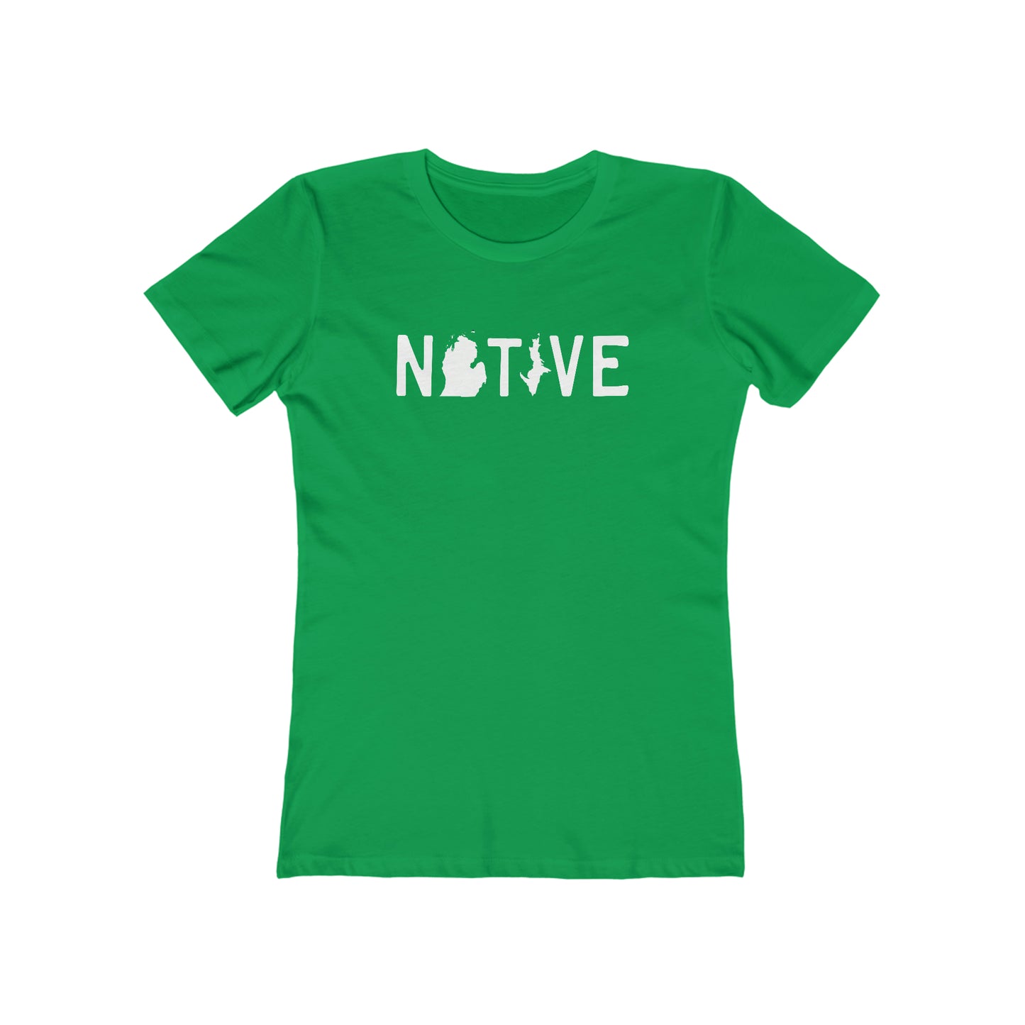 Michigan 'Native' T-Shirt (Licence Plate Font) | Women's Boyfriend Cut