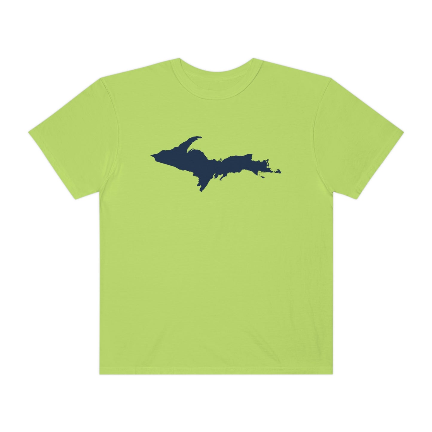 Michigan Upper Peninsula T-Shirt (w/ Navy UP Outline) | Unisex Garment-Dyed