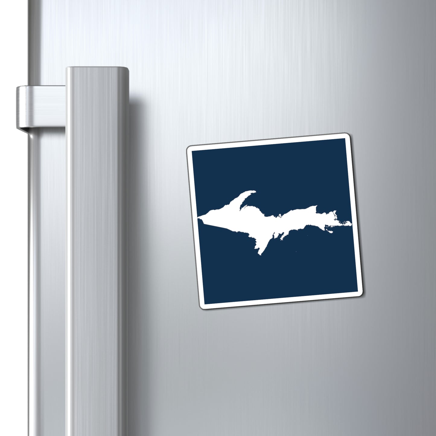 Michigan Upper Peninsula Square Magnet (Navy w/ UP Outline)