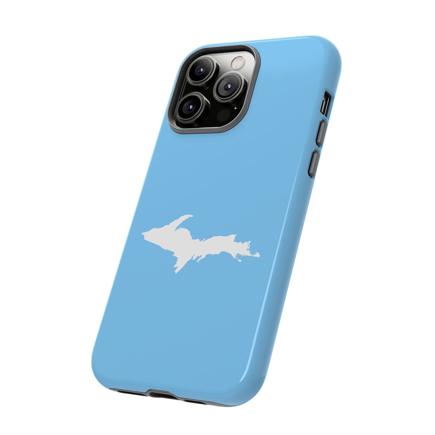 Michigan Upper Peninsula Tough Phone Case (McNamera Blue w/ UP Outline) | Apple iPhone