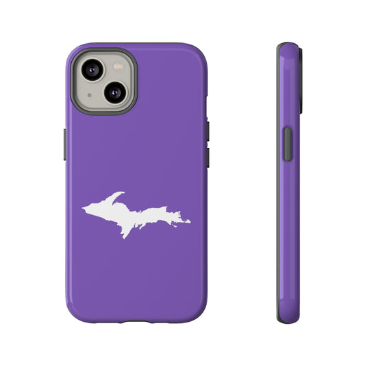 Michigan Upper Peninsula Tough Phone Case (Lake Iris w/ UP Outline) | Apple iPhone