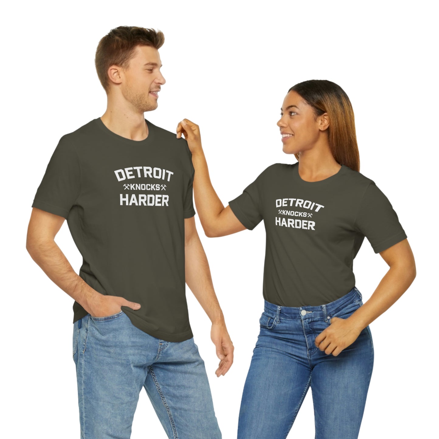 'Detroit Knocks Harder' T-Shirt | Unisex Standard Fit