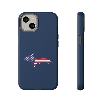 Michigan Upper Peninsula Tough Phone Case (Navy w/ UP USA Outline) | Apple iPhone