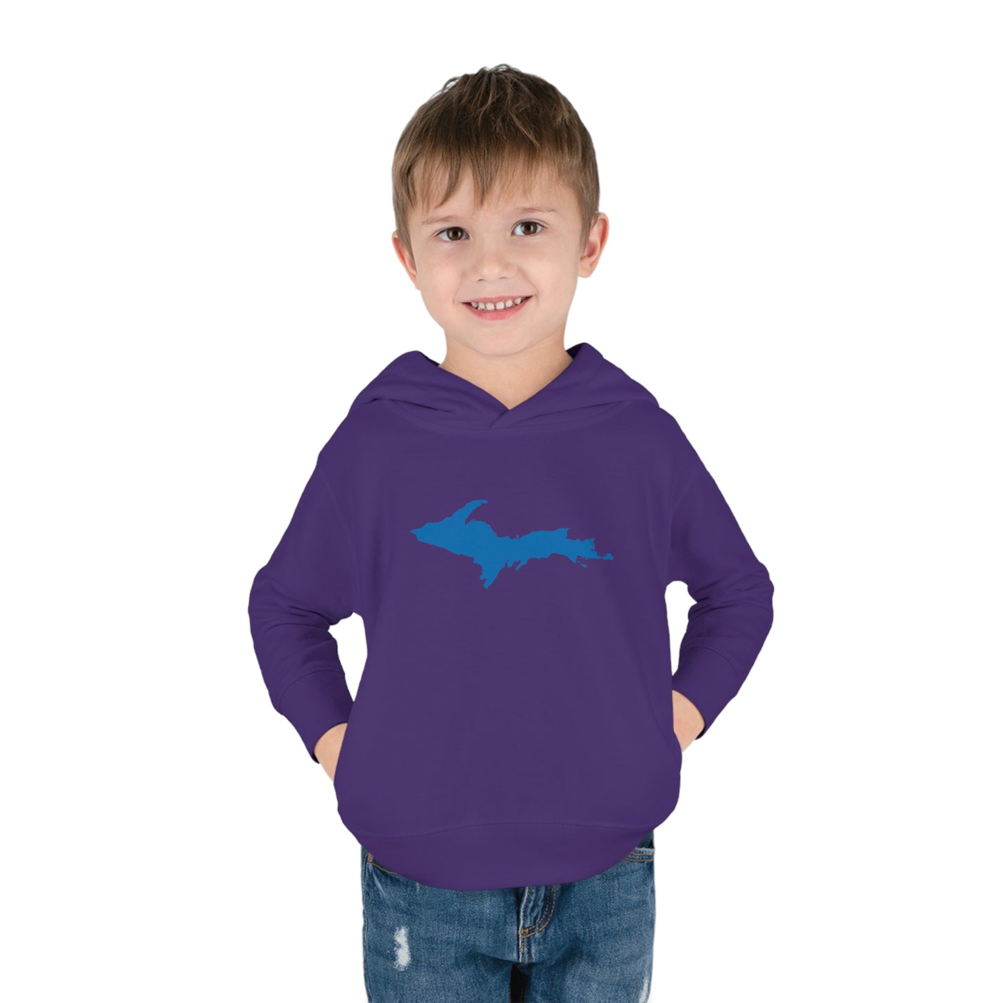 Michigan Upper Peninsula Hoodie (w/ Azure UP Outline) | Unisex Toddler