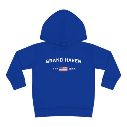 'Grand Haven' Hoodie (w/USA Flag Outline) | Unisex Toddler