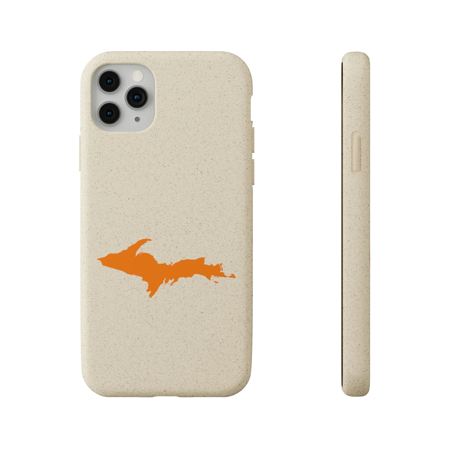 Michigan Upper Peninsula Biodegradable Phone Cases (w/ Orange UP Outline) | Apple iPhone