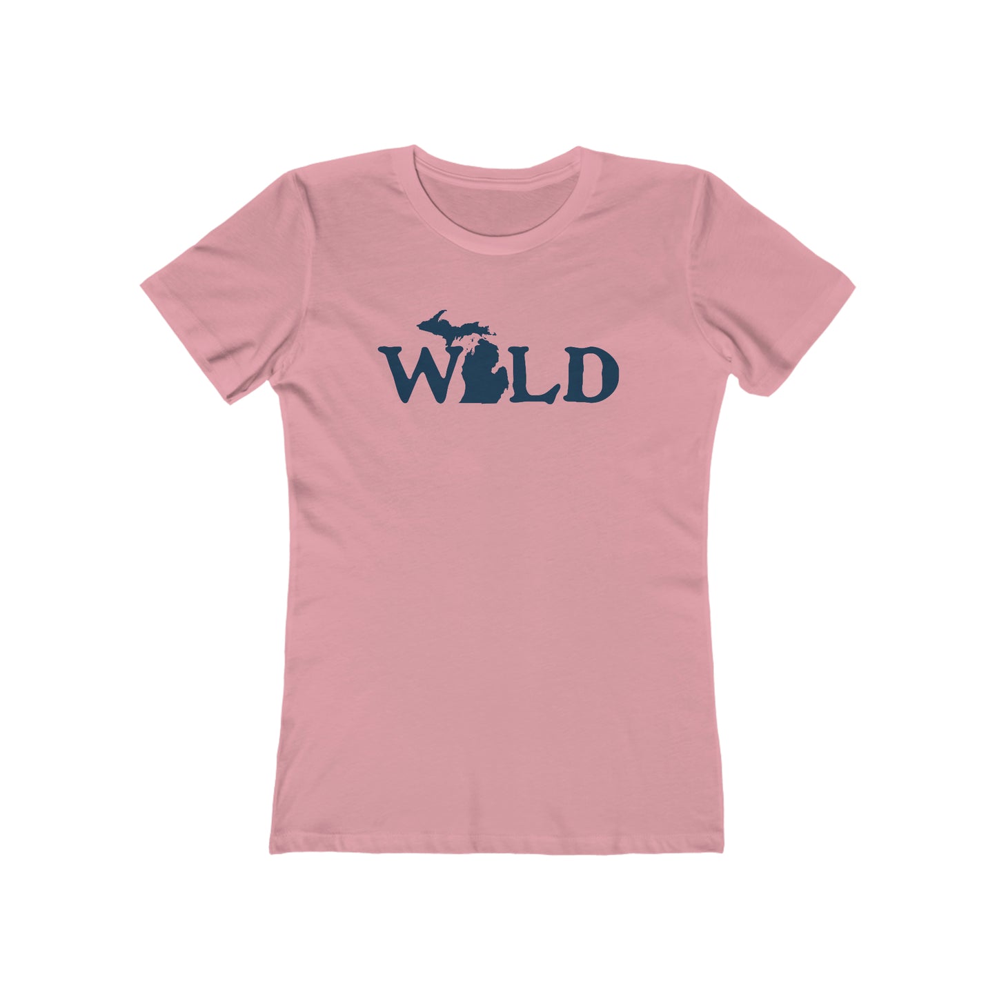 Michigan 'Wild' T-Shirt (Woodcut Font) | Women's Boyfriend Cut