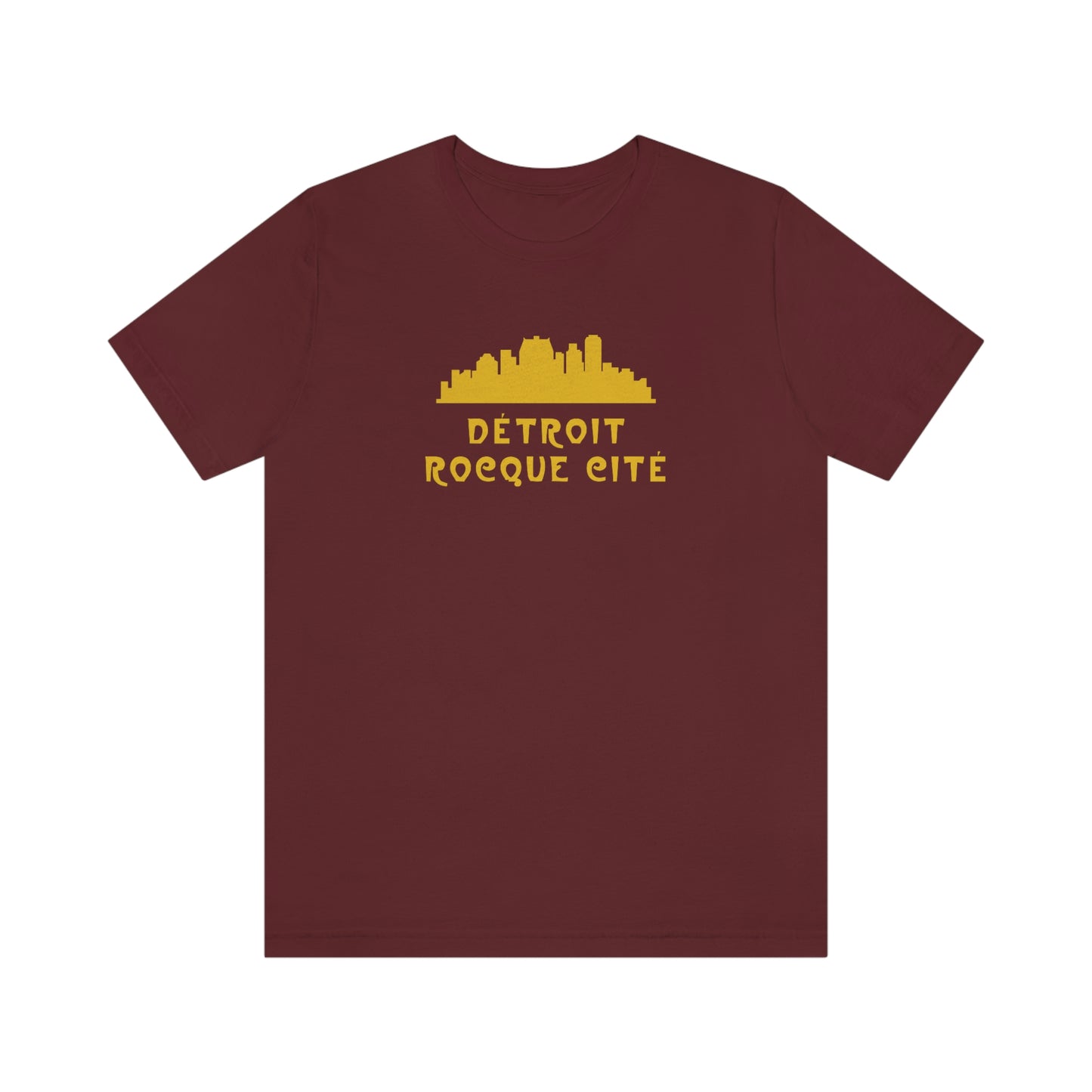 'Détroit Rocque Cité' with Skyline T-Shirt | Unisex Standard Fit