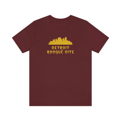 'Détroit Rocque Cité' with Skyline T-Shirt | Unisex Standard Fit