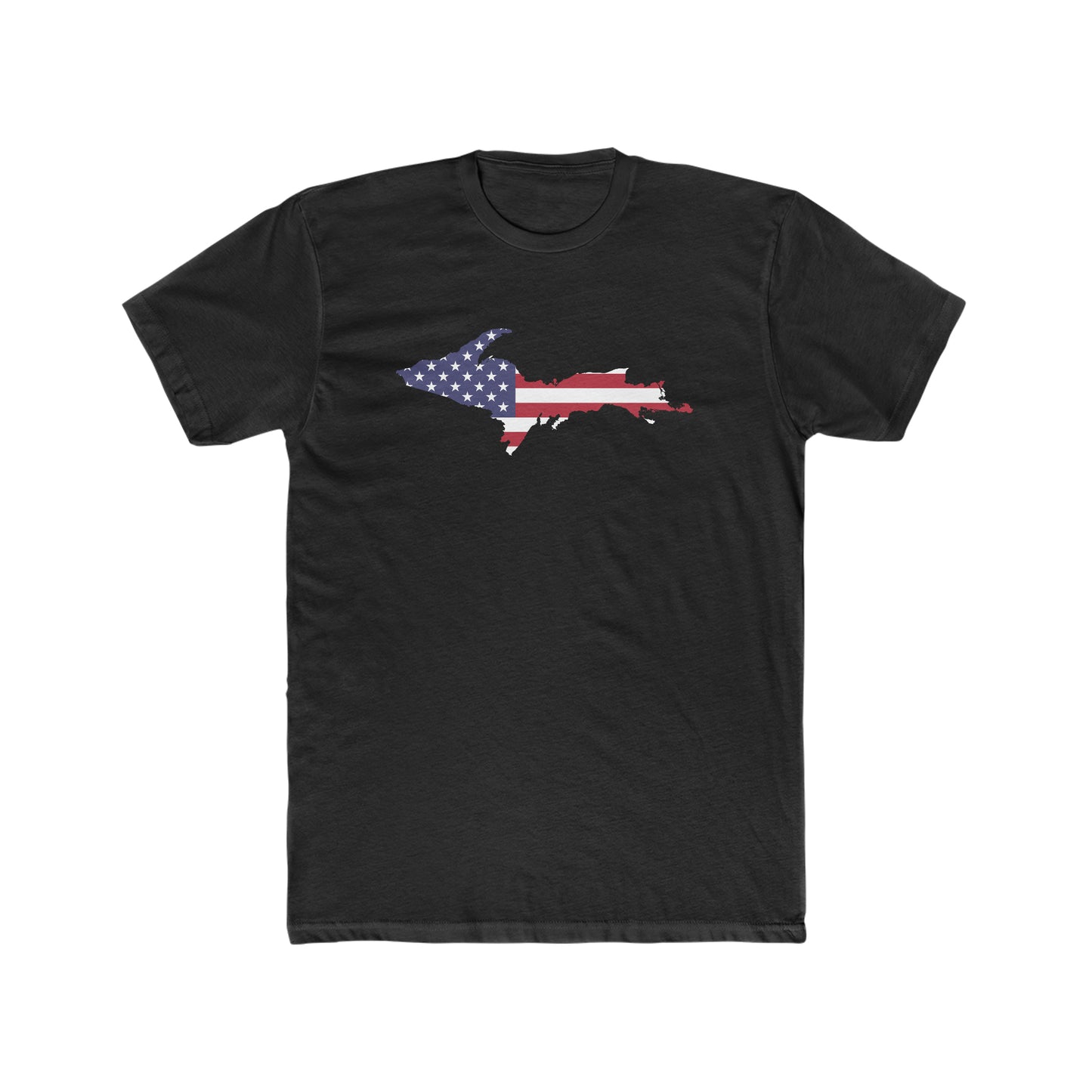 Michigan Upper Peninsula T-Shirt (w/ UP USA Flag Outline) | Men's Fitted