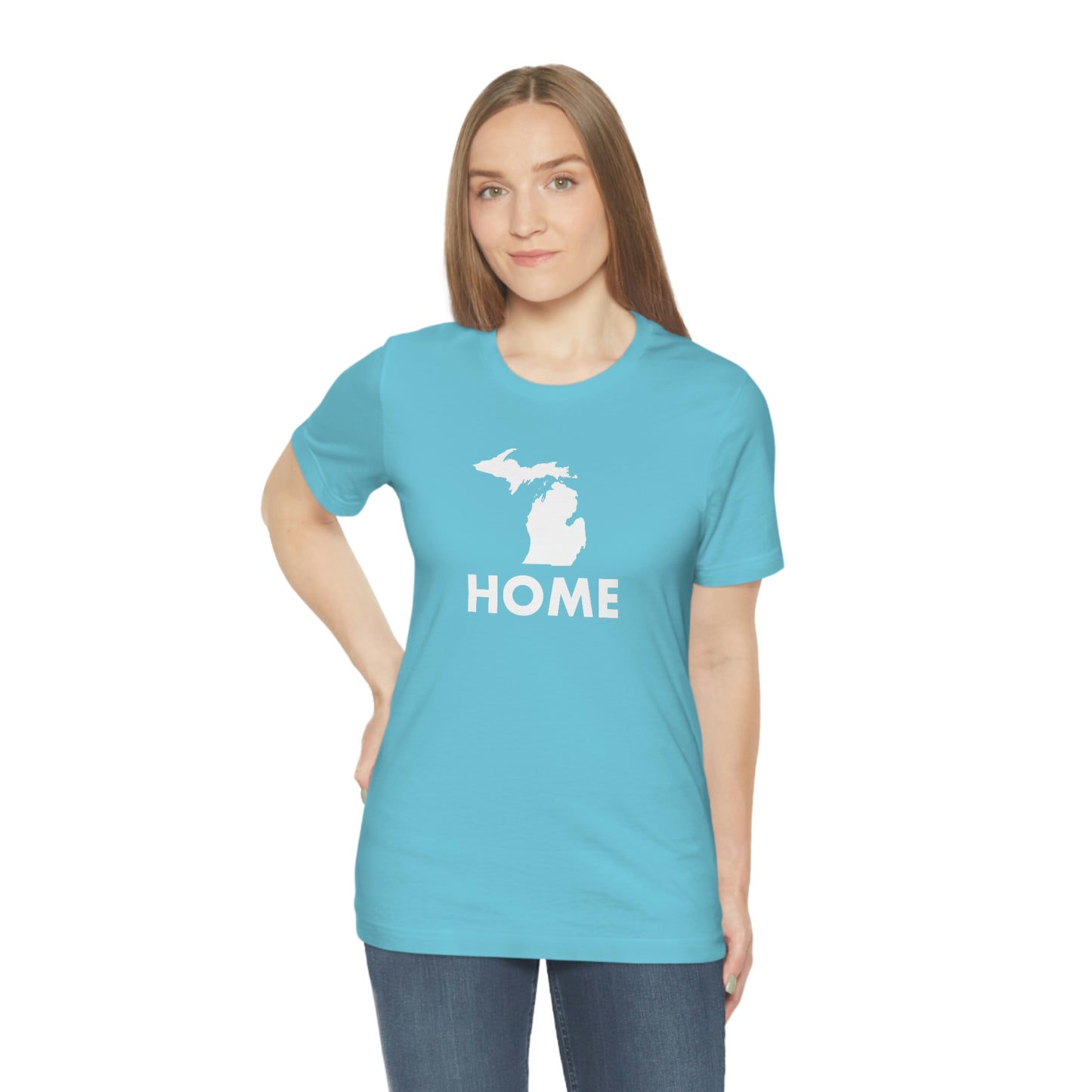 Michigan 'Home' T-Shirt (Geometric Sans Font) | Unisex Standard Fit