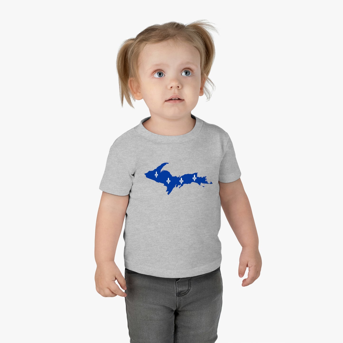 Michigan Upper Peninsula Infant T-Shirt (w/ UP Quebec Flag Outline) | Short Sleeve