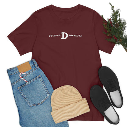 'Detroit Michigan' T-Shirt (w/ Old French D) | Unisex Standard Fit