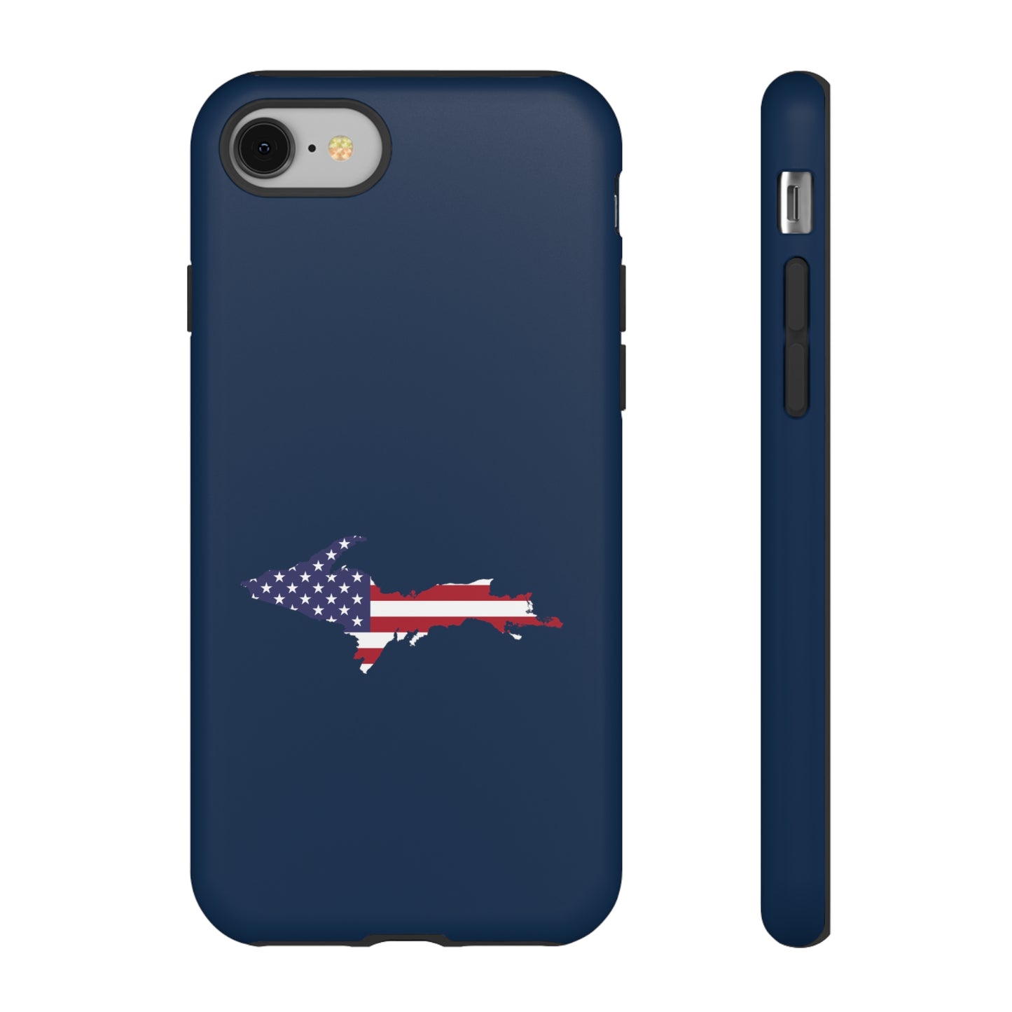 Michigan Upper Peninsula Tough Phone Case (Navy w/ UP USA Outline) | Apple iPhone