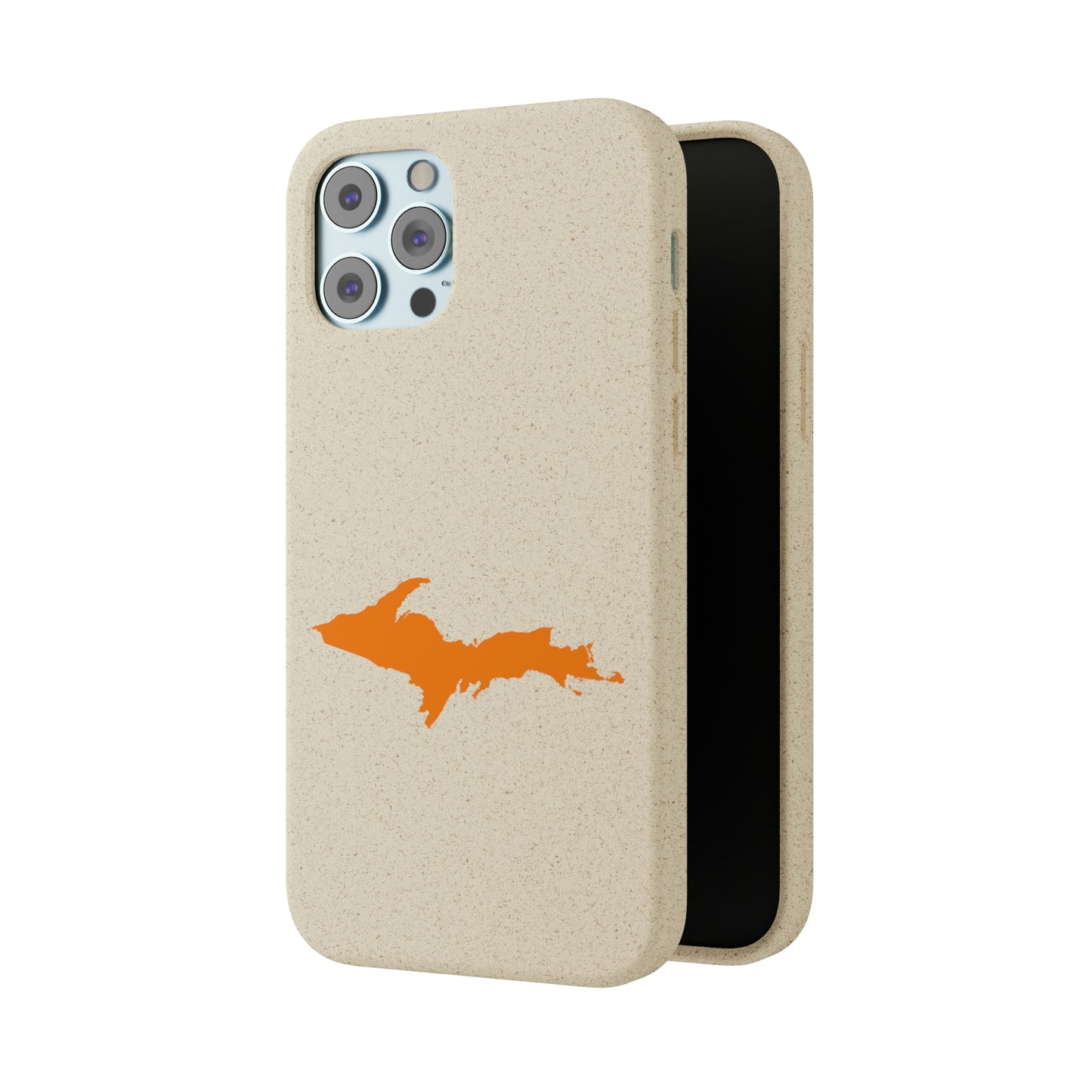 Michigan Upper Peninsula Biodegradable Phone Cases (w/ Orange UP Outline) | Apple iPhone