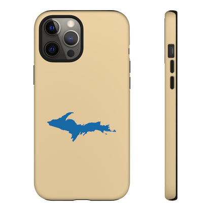 Michigan Upper Peninsula Tough Phone Case (Maple Color w/ Azure UP Outline) | Apple iPhone