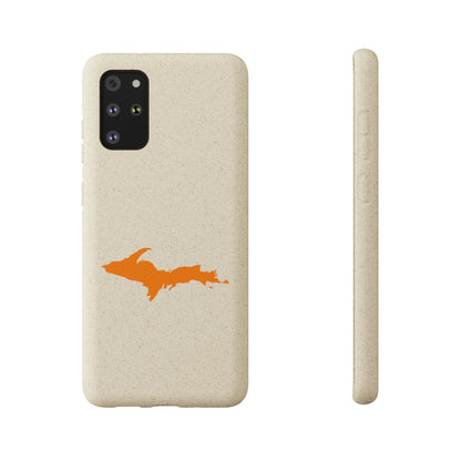 Michigan Upper Peninsula Biodegradable Phone Cases (w/ Orange UP Outline) | Samsung Android