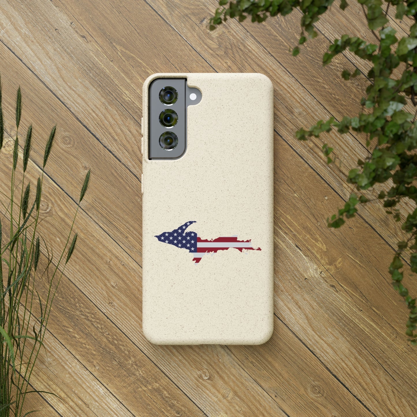 Michigan Upper Peninsula Biodegradable Phone Cases (w/ UP USA Flag Outline) | Samsung Android