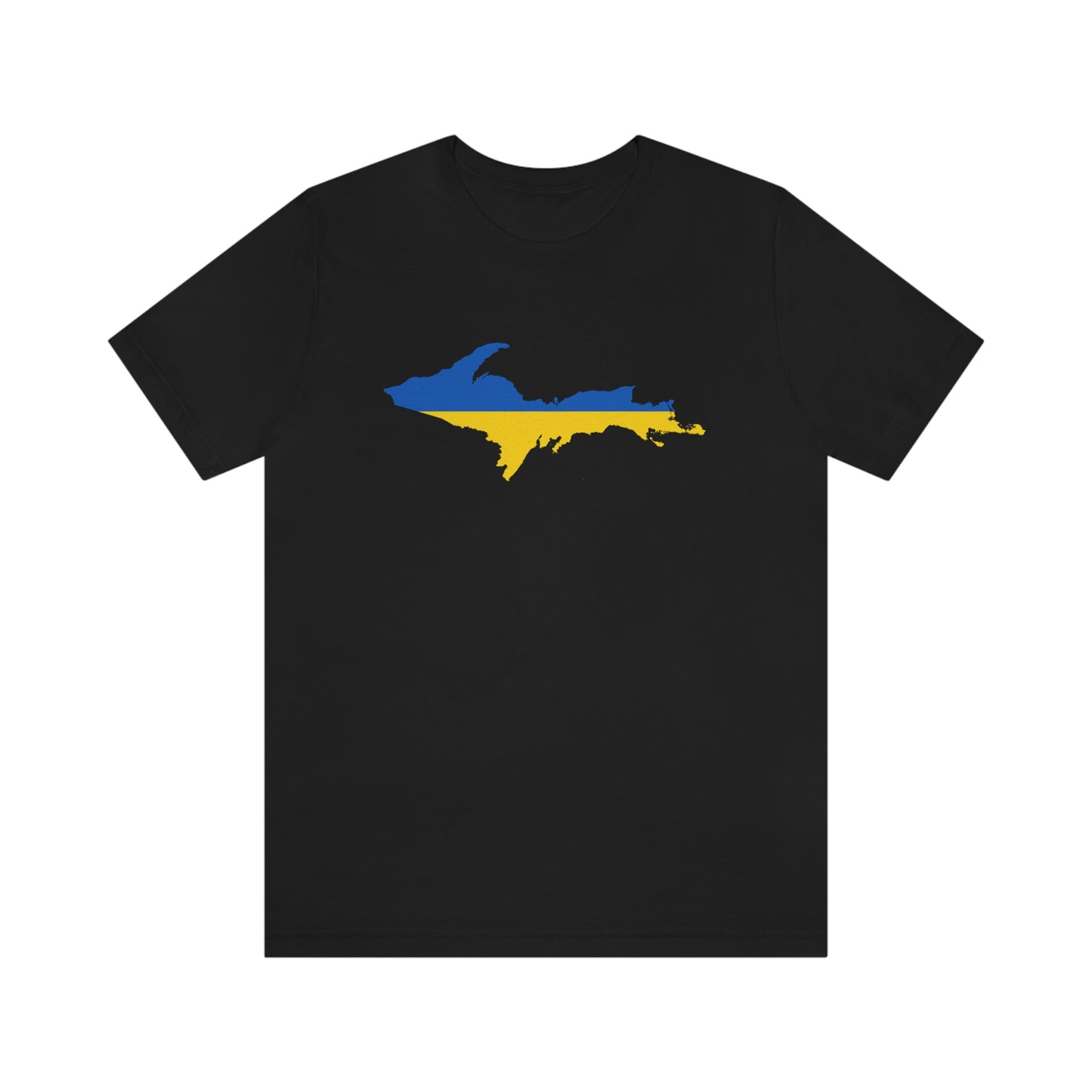 Michigan Upper Peninsula T-Shirt (w/ UP Ukraine Flag Outline) | Unisex Standard Fit