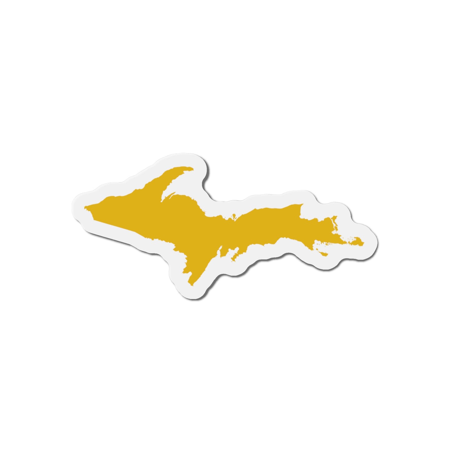 Michigan Upper Peninsula Kiss Cut Magnet (w/ Gold UP Outline)