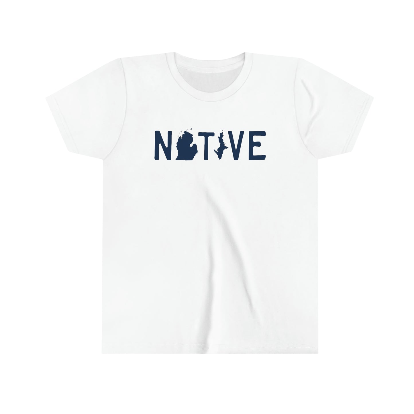 Michigan 'Native' T-Shirt (Licence Plate Font) | Youth Short Sleeve