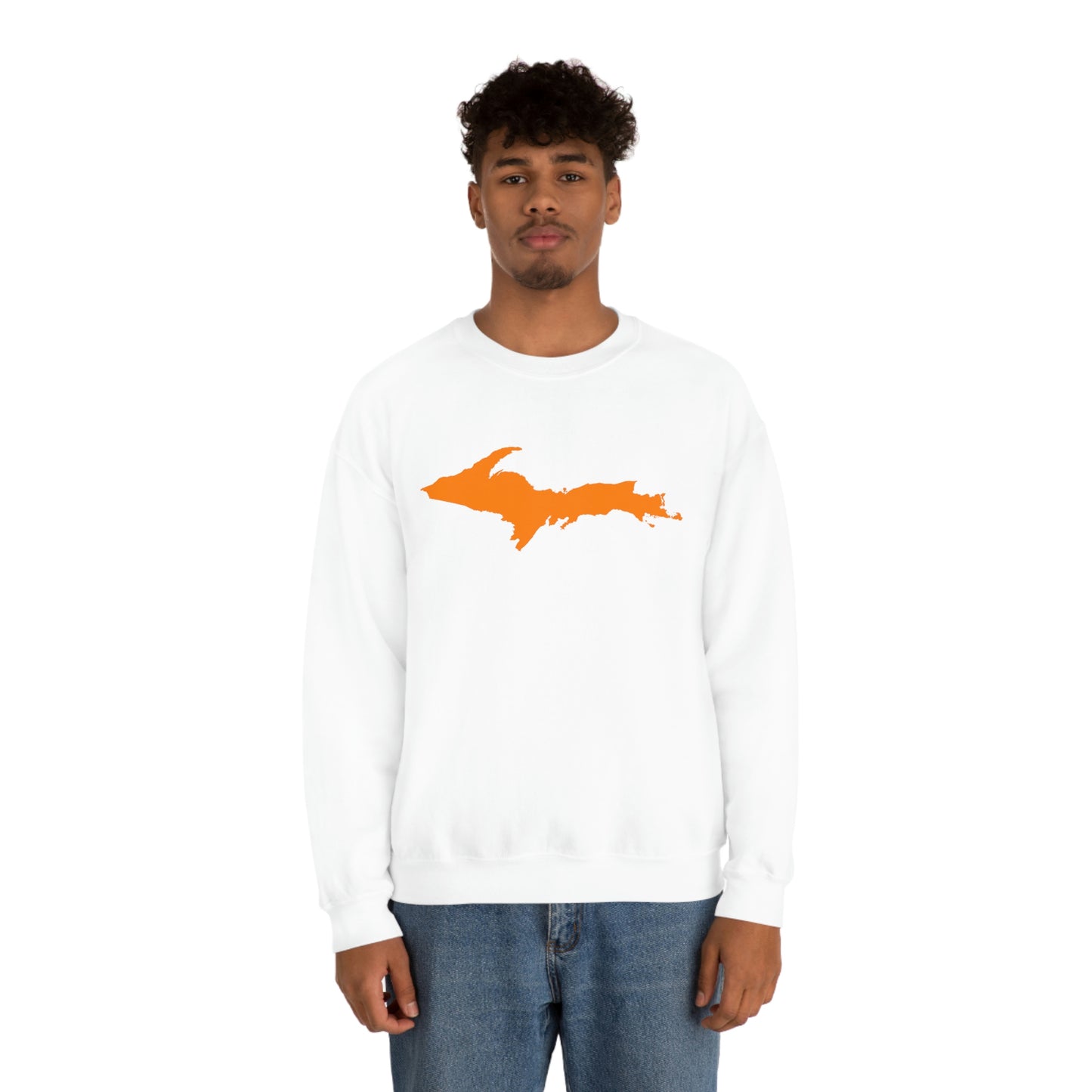 Michigan Upper Peninsula Sweatshirt (w/ Orange UP Outline) | Unisex Standard